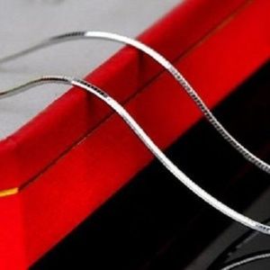 23” sterling silver chain necklace